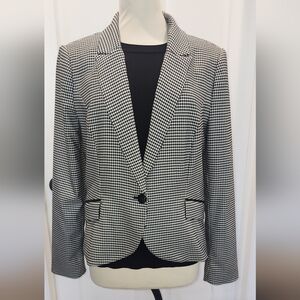 White House Black Market Checkered Jacket -Size 12
